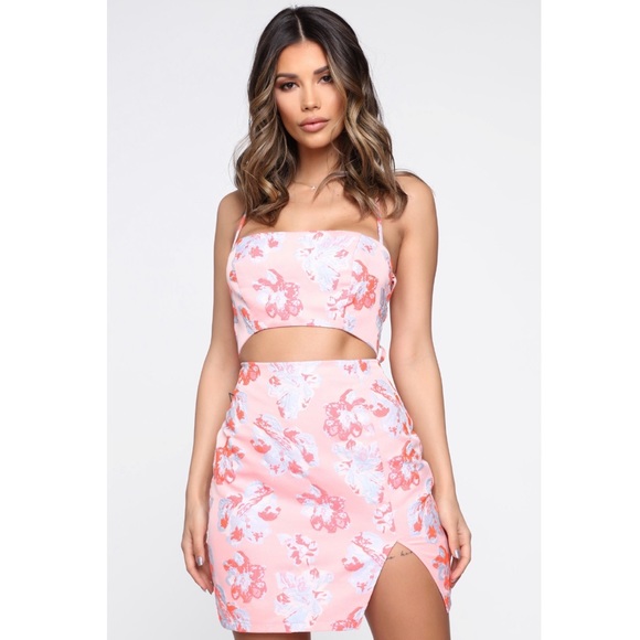 Fashion Nova Dresses & Skirts - Everything You Dreamed Floral Dress - Pink/Combo